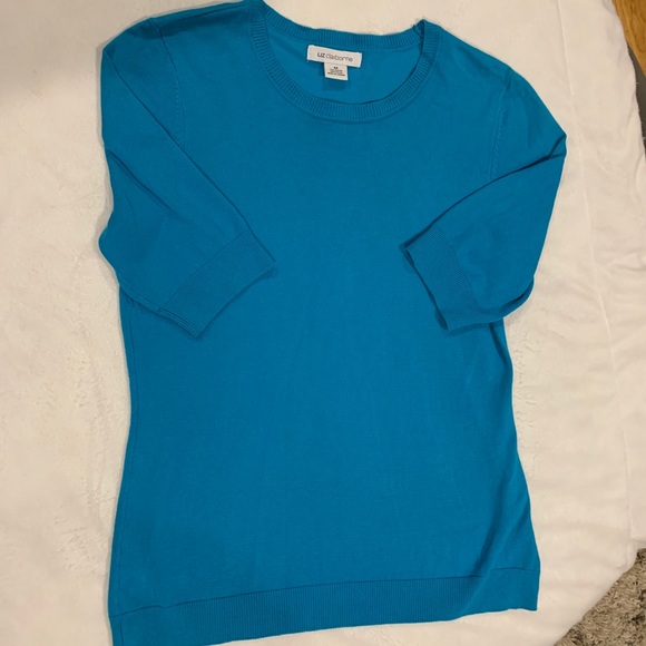 Liz Claiborne Teal Top Size Medium - Picture 4 of 6